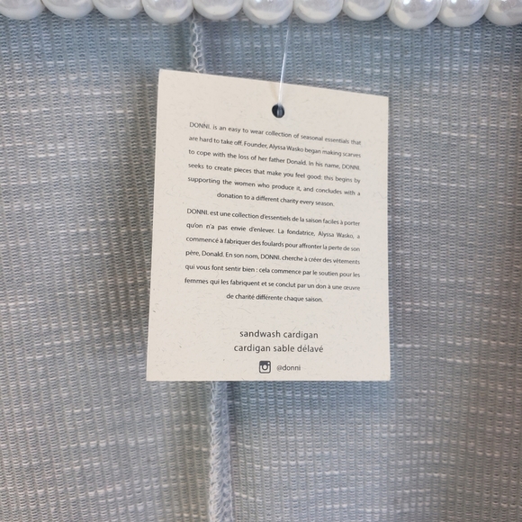 NWT donni Sandwashed Cardigan - Picture 3 of 6